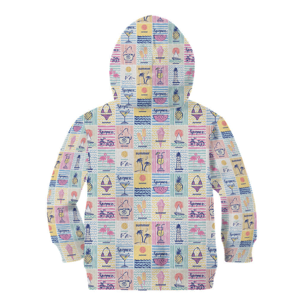 Aloha Summer Posters Grunge Textures Kid Hoodie
