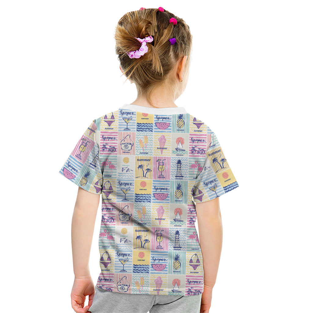 Aloha Summer Posters Grunge Textures Kid T Shirt