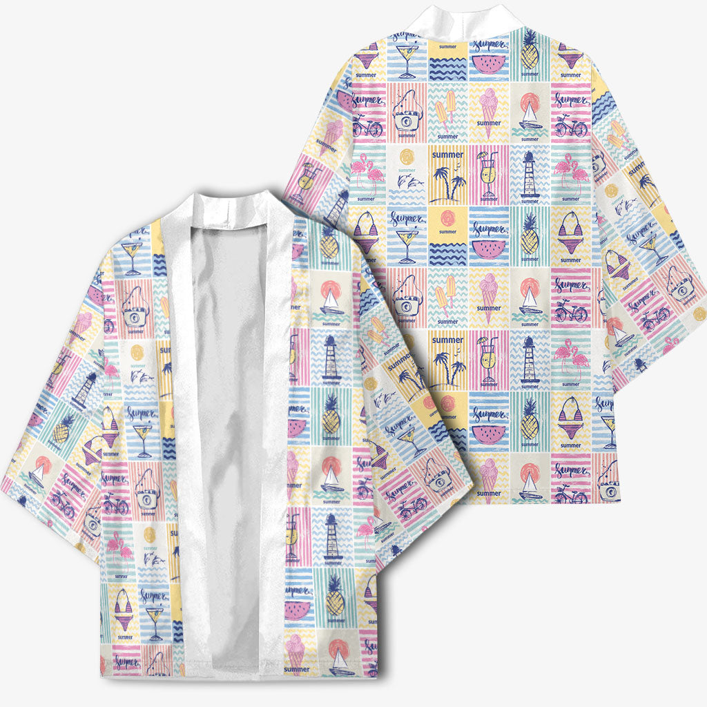Aloha Summer Posters Grunge Textures Kimono