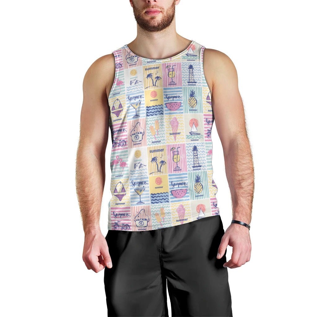 Aloha Summer Posters Grunge Textures Men Tank Top