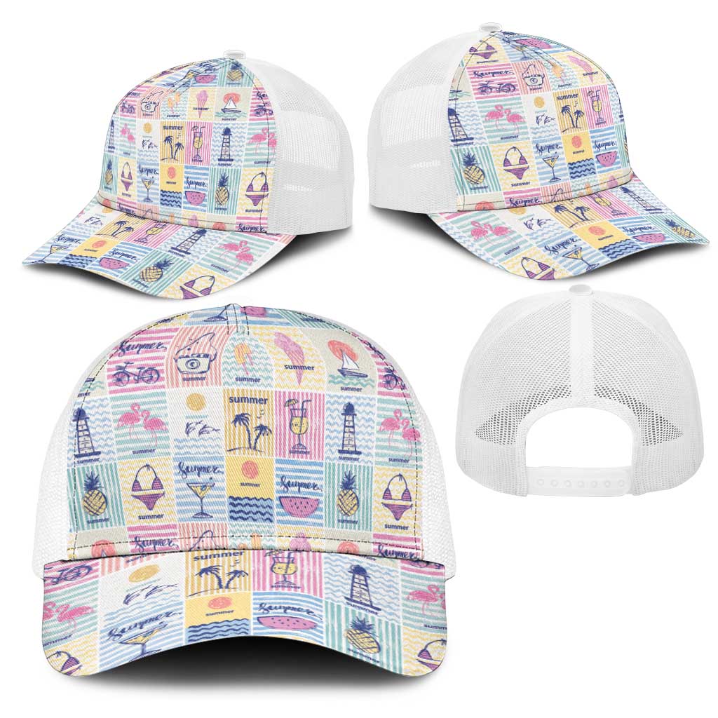 Aloha Summer Posters Grunge Textures Mesh Trucker Cap