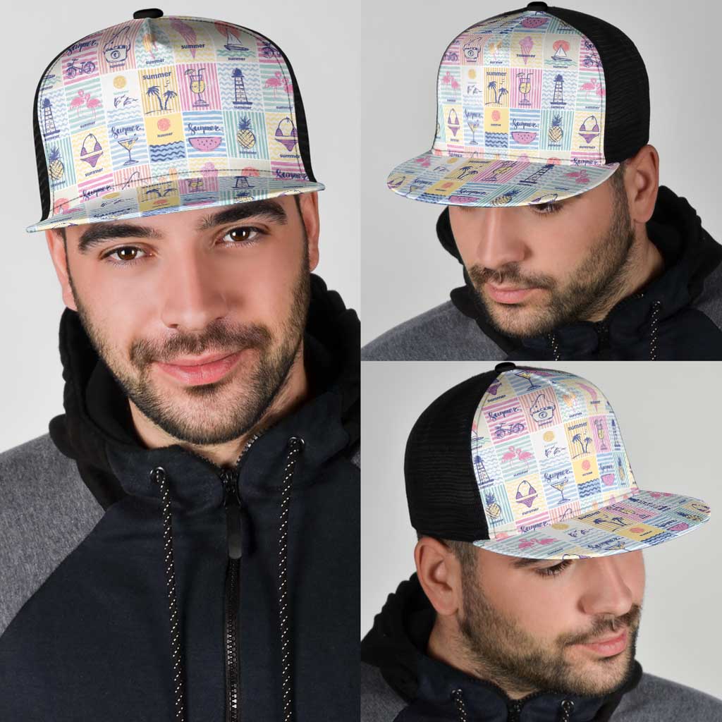 Aloha Summer Posters Grunge Textures Mesh Trucker Cap