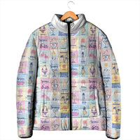 Aloha Summer Posters Grunge Textures Padded Jacket