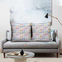 Aloha Summer Posters Grunge Textures Pillow Cover