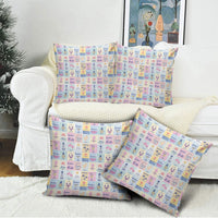 Aloha Summer Posters Grunge Textures Pillow Cover