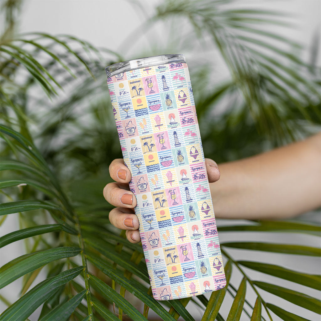 Aloha Summer Posters Grunge Textures Skinny Tumbler