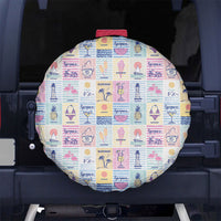 Aloha Summer Posters Grunge Textures Spare Tire Cover