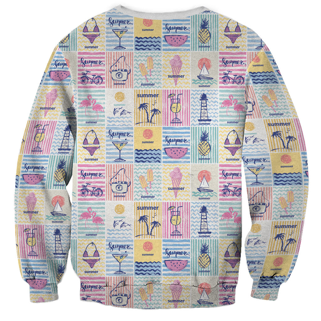 Aloha Summer Posters Grunge Textures Sweatshirt