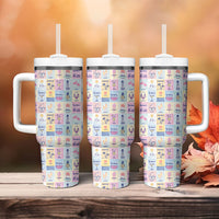 Aloha Summer Posters Grunge Textures Tumbler With Handle