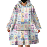 Aloha Summer Posters Grunge Textures Wearable Blanket Hoodie