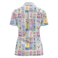 Aloha Summer Posters Grunge Textures Women Polo Shirt