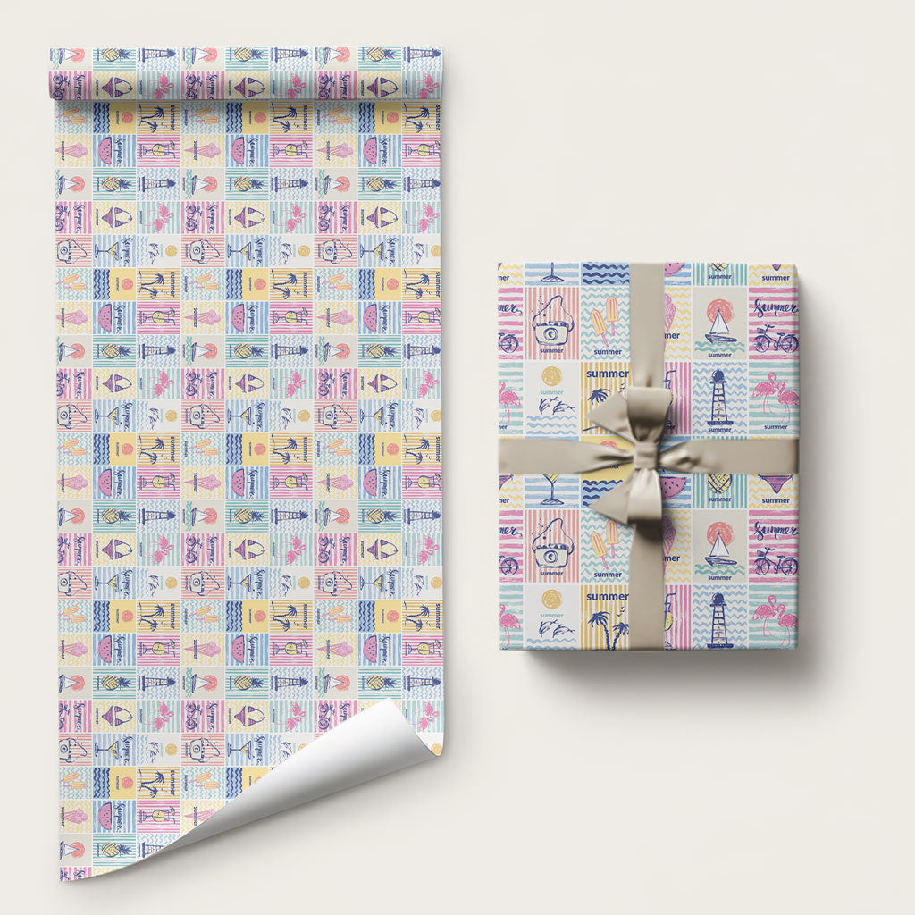 Aloha Summer Posters Grunge Textures Wrapping Paper