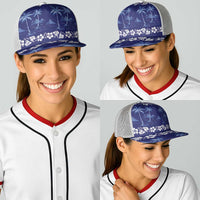Blue Hawaii Palm Tree Hibiscus Baseball Net Cap Fantasy Summer Vibe LT01 - Polynesian Pride