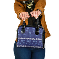 Blue Hawaii Palm Tree Hibiscus Shoulder Handbag Fantasy Summer Vibe