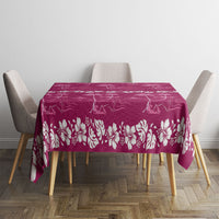 Pink Hawaii Palm Tree Hibiscus Tablecloth Fantasy Summer Vibe LT01 - Polynesian Pride