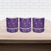 Purple Hawaii Palm Tree Hibiscus Ceramic Mug Fantasy Summer Vibe LT01 - Polynesian Pride