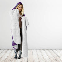 Purple Hawaii Palm Tree Hibiscus Hooded Blanket Fantasy Summer Vibe LT01 - Polynesian Pride