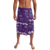 Purple Hawaii Palm Tree Hibiscus Lavalava Fantasy Summer Vibe LT01 Purple - Polynesian Pride