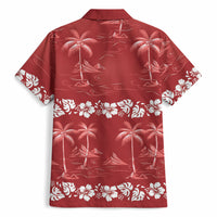 Red Hawaii Palm Tree Hibiscus Hawaiian Shirt Fantasy Summer Vibe LT01 - Polynesian Pride