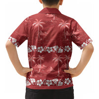 Red Hawaii Palm Tree Hibiscus Hawaiian Shirt Fantasy Summer Vibe LT01 - Polynesian Pride