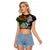 New Zealand and Ireland Rugby Raglan Cropped T Shirt Silver Fern With Shamrock 2023 World Cup LT01 Female Art - Polynesian Pride