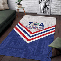 Toa Samoa Rugby Area Rug 1992-1993 Special Edition LT01 Blue - Polynesian Pride