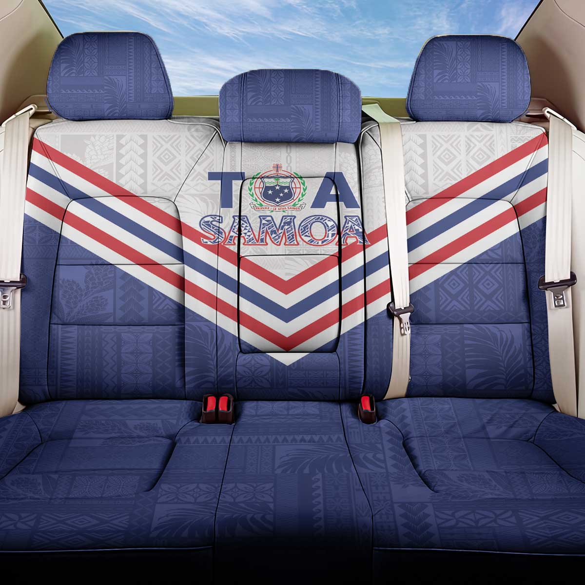 Toa Samoa Rugby Back Car Seat Cover 1992-1993 Special Edition LT01 One Size Blue - Polynesian Pride