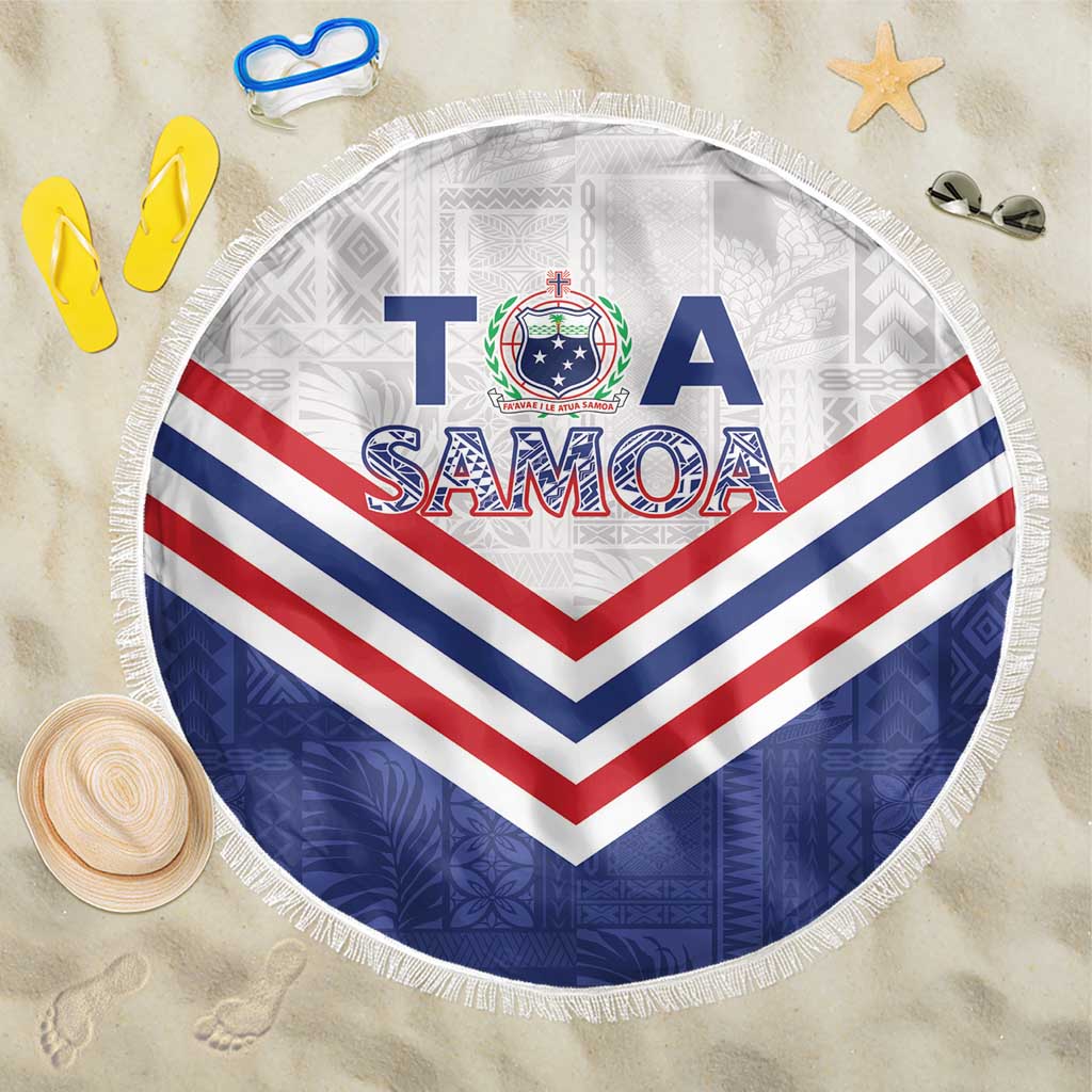 Toa Samoa Rugby Beach Blanket 1992-1993 Special Edition LT01 One Size 150cm Blue - Polynesian Pride