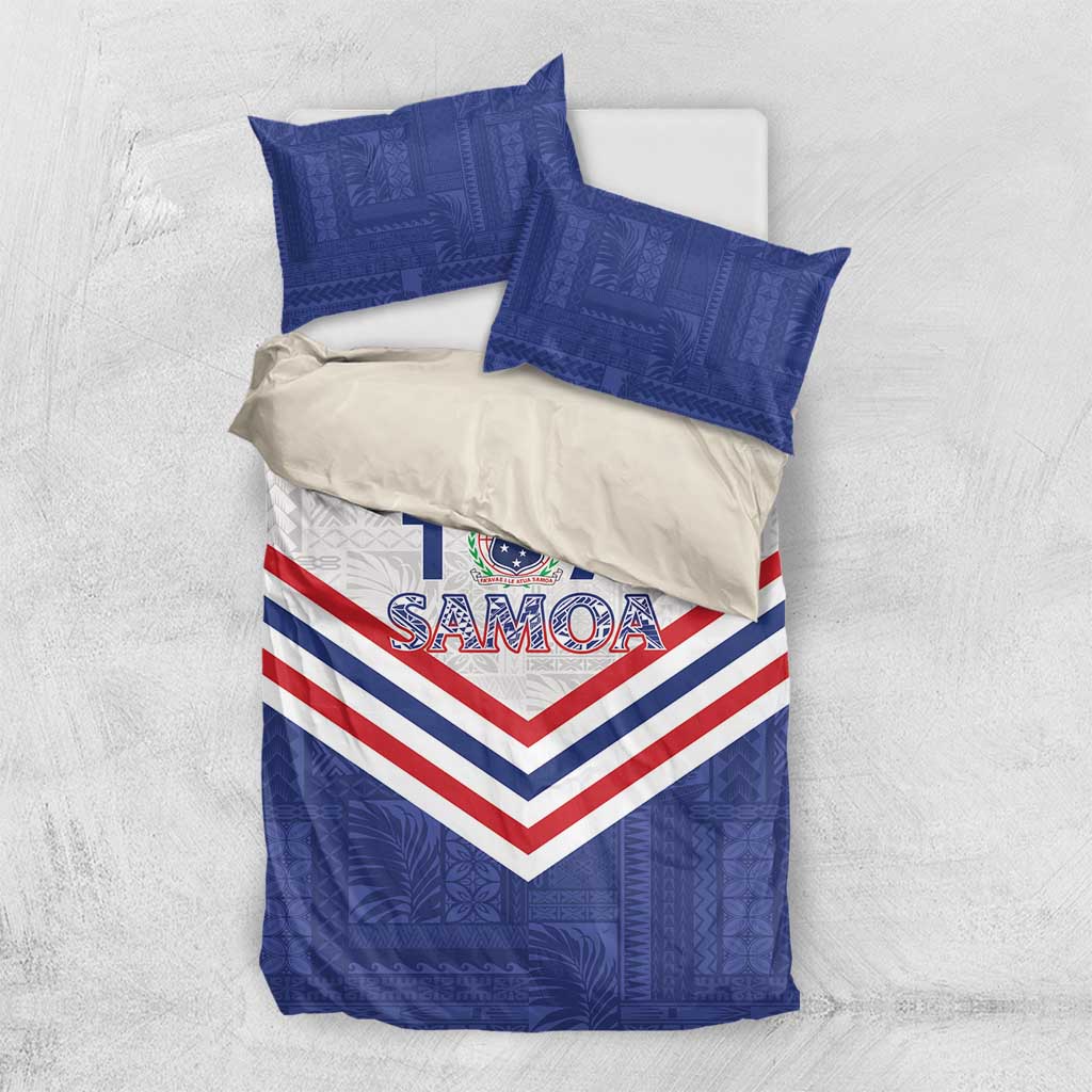 Toa Samoa Rugby Bedding Set 1992-1993 Special Edition LT01 US Twin 172cm x 218cm Blue - Polynesian Pride