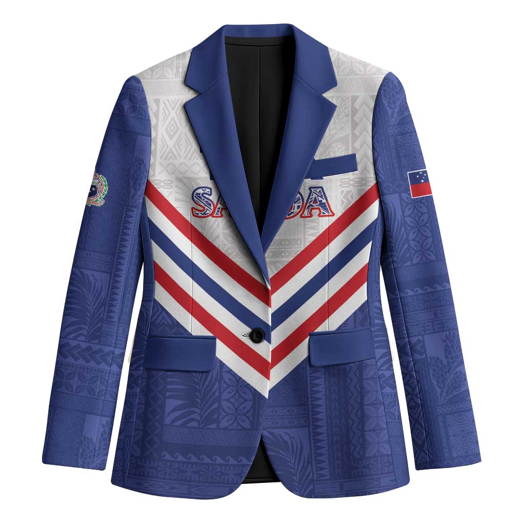 Custom Toa Samoa Rugby Blazer 1992-1993 Special Edition LT01 Unisex Blue - Polynesian Pride