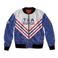 Custom Toa Samoa Rugby Bomber Jacket 1992-1993 Special Edition LT01 Unisex Blue - Polynesian Pride