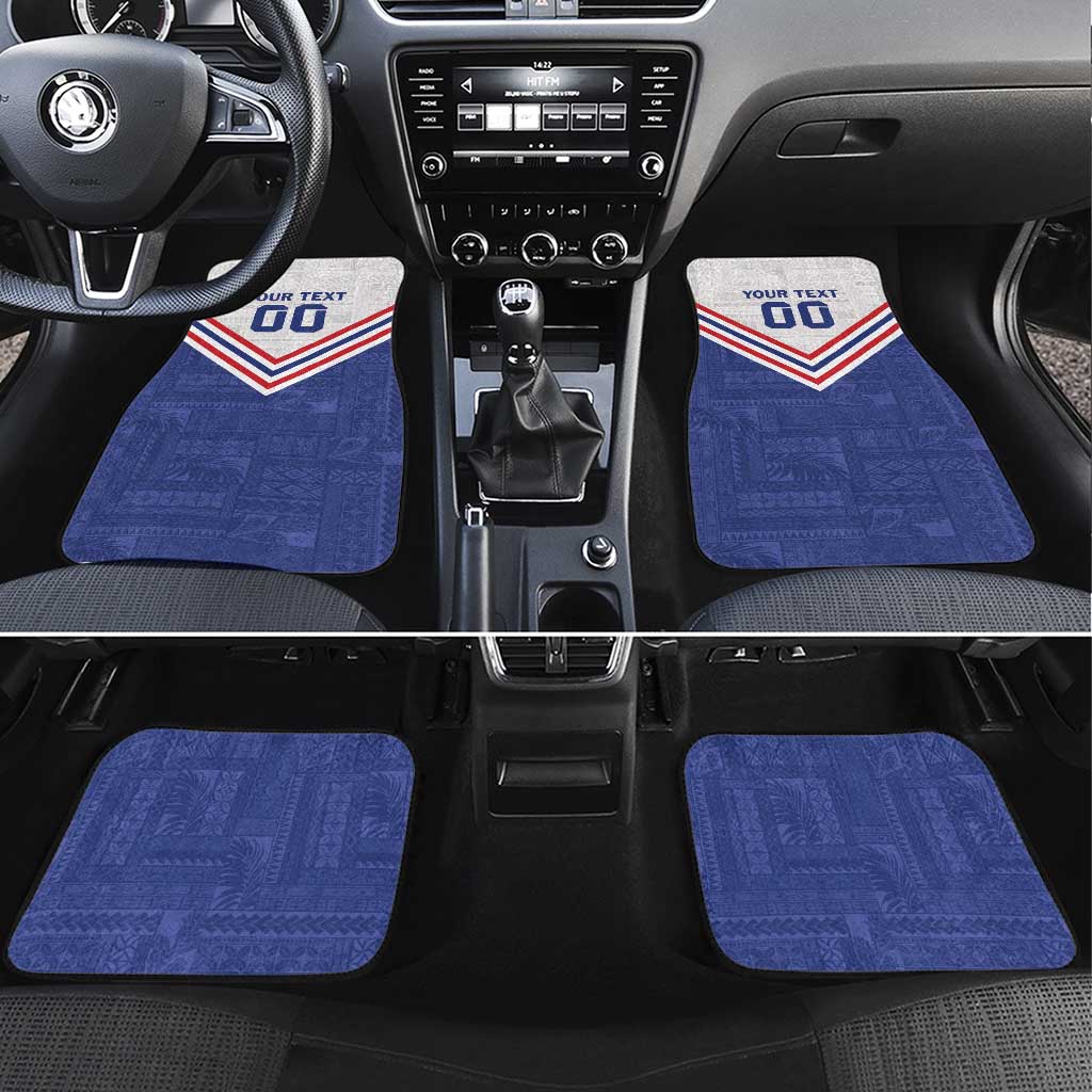 Custom Toa Samoa Rugby Car Mats 1992-1993 Special Edition LT01 Set 4pcs Blue - Polynesian Pride