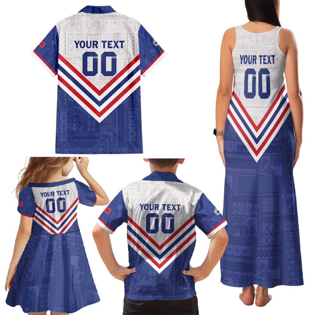 Custom Toa Samoa Rugby Family Matching Tank Maxi Dress and Hawaiian Shirt 1992-1993 Special Edition - Polynesian Pride