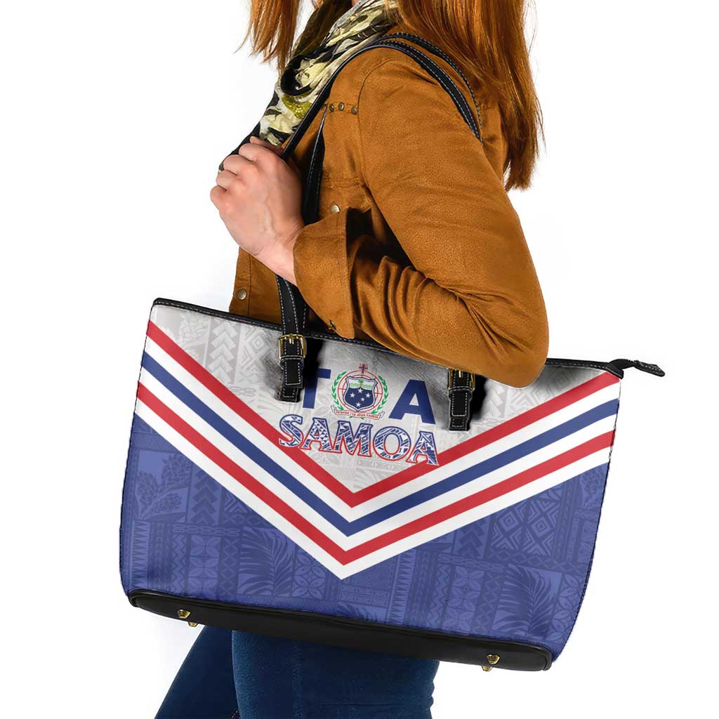 Toa Samoa Rugby Leather Tote Bag 1992-1993 Special Edition LT01 Blue - Polynesian Pride