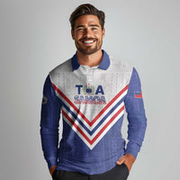 Custom Toa Samoa Rugby Long Sleeve Polo Shirt 1992-1993 Special Edition LT01 - Polynesian Pride