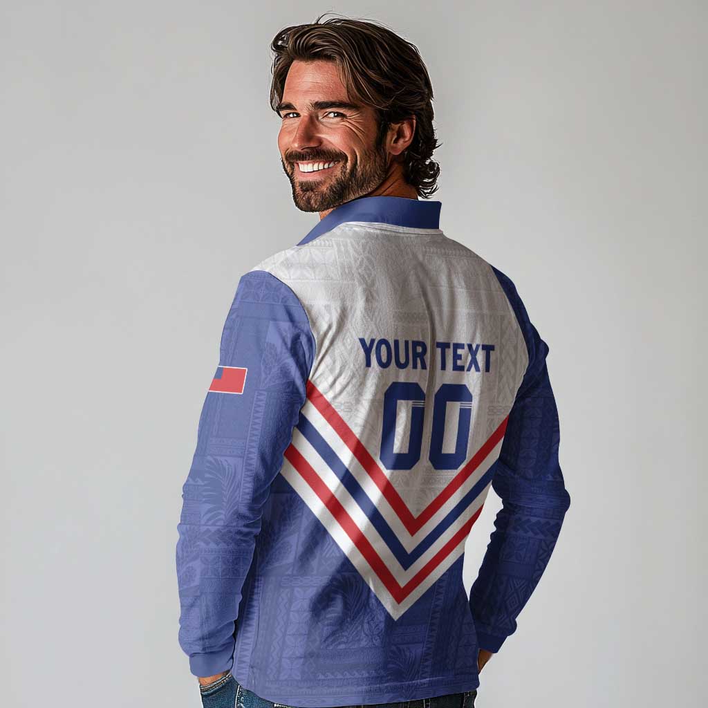 Custom Toa Samoa Rugby Long Sleeve Polo Shirt 1992-1993 Special Edition LT01 - Polynesian Pride