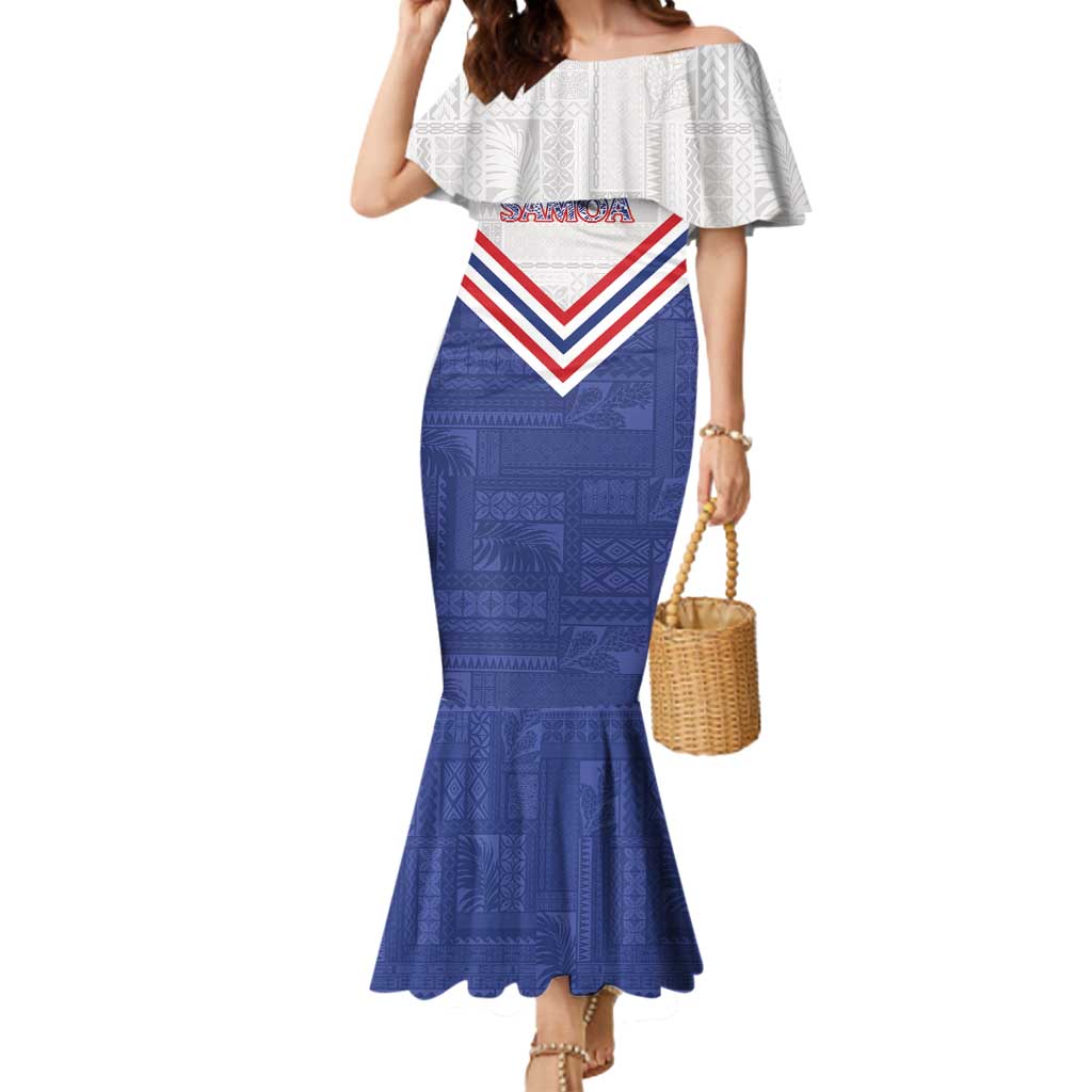 Custom Toa Samoa Rugby Mermaid Dress 1992-1993 Special Edition LT01 Women Blue - Polynesian Pride