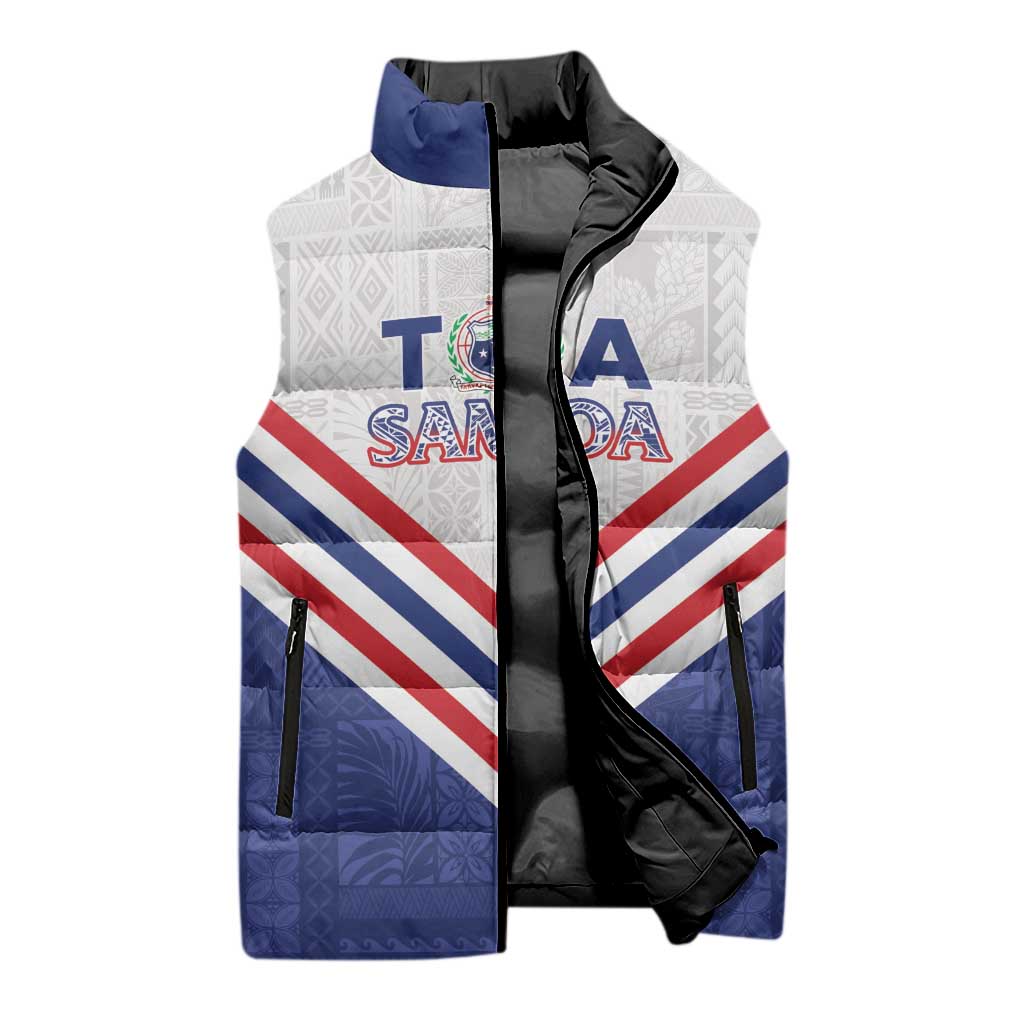 Custom Toa Samoa Rugby Sleeveless Puffer Jacket 1992-1993 Special Edition - Polynesian Pride