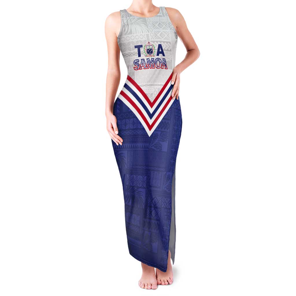 Custom Toa Samoa Rugby Tank Maxi Dress 1992-1993 Special Edition LT01 Women Blue - Polynesian Pride