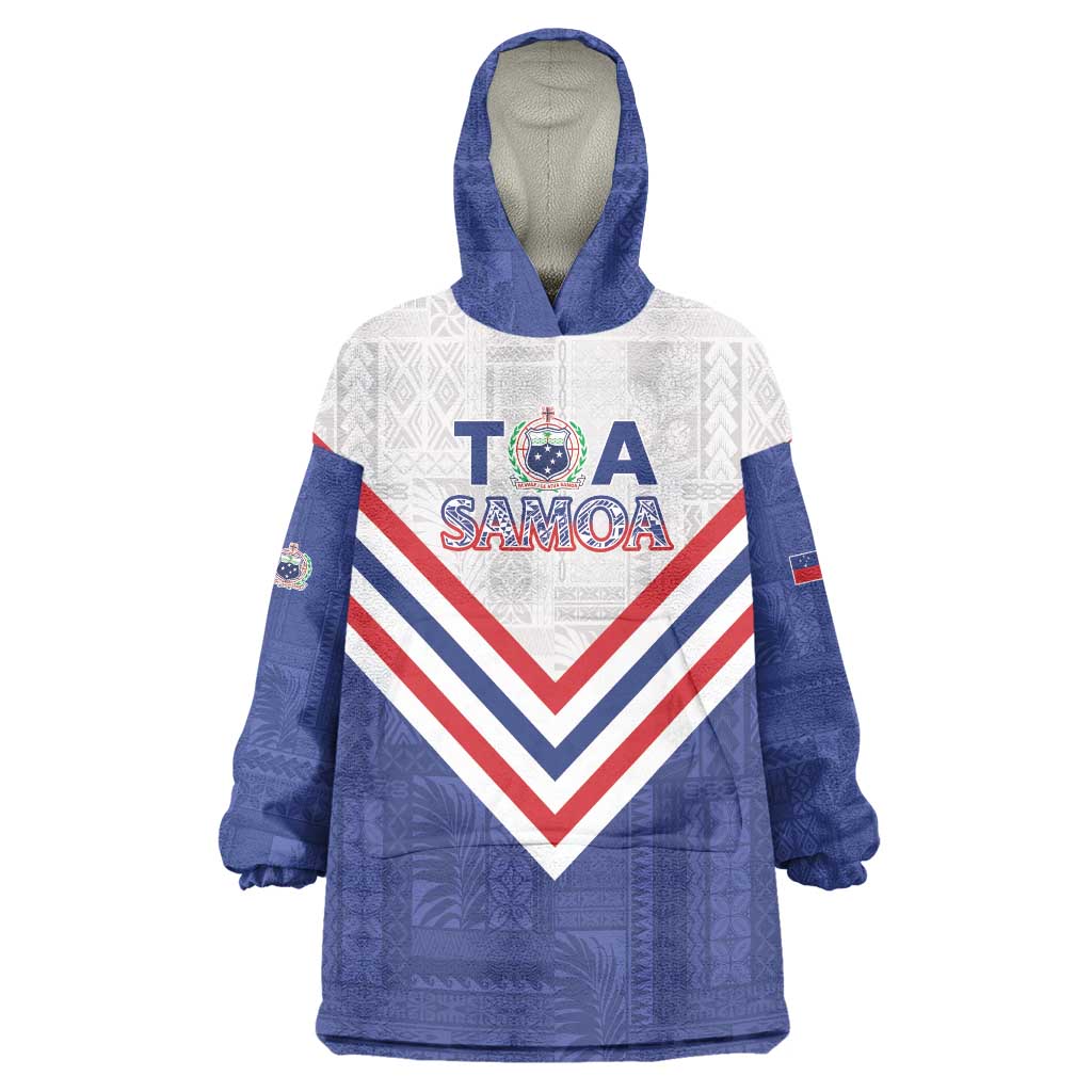 Custom Toa Samoa Rugby Wearable Blanket Hoodie 1992-1993 Special Edition - Polynesian Pride