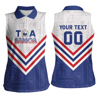 Custom Toa Samoa Rugby Women Sleeveless Polo Shirt 1992-1993 Special Edition LT01 - Polynesian Pride