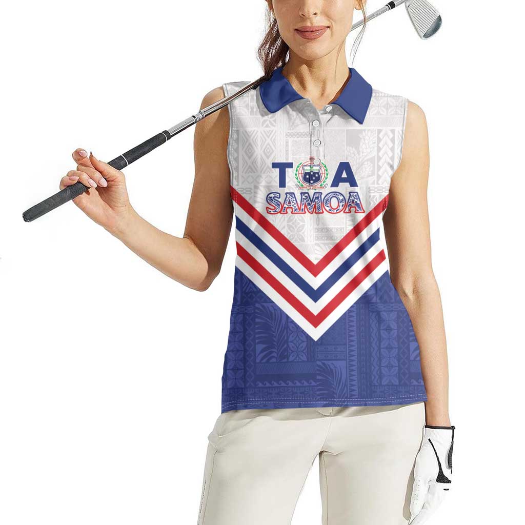 Custom Toa Samoa Rugby Women Sleeveless Polo Shirt 1992-1993 Special Edition LT01 - Polynesian Pride