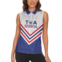 Custom Toa Samoa Rugby Women Sleeveless Polo Shirt 1992-1993 Special Edition LT01 - Polynesian Pride