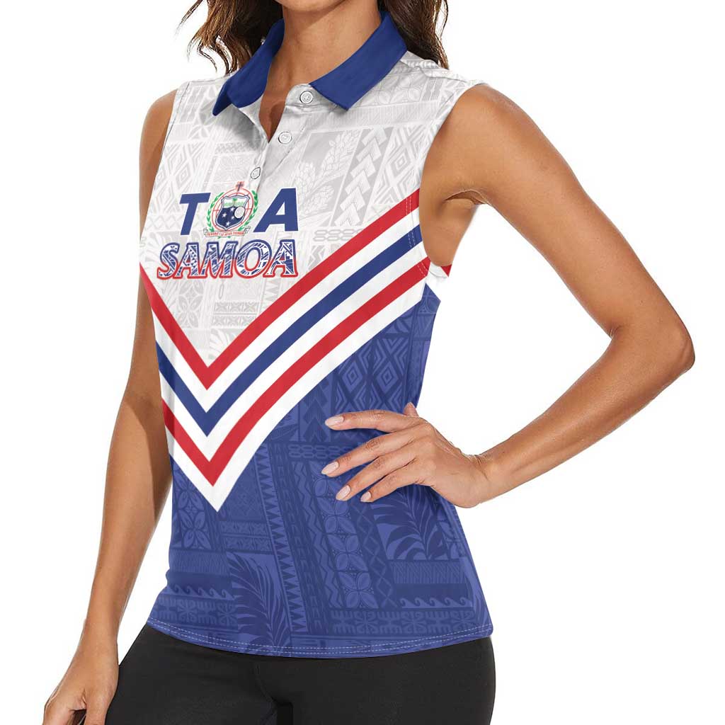 Custom Toa Samoa Rugby Women Sleeveless Polo Shirt 1992-1993 Special Edition LT01 - Polynesian Pride