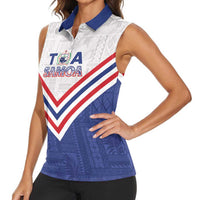 Custom Toa Samoa Rugby Women Sleeveless Polo Shirt 1992-1993 Special Edition LT01 - Polynesian Pride
