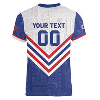 Custom Toa Samoa Rugby Women V-Neck T-Shirt 1992-1993 Special Edition LT01 - Polynesian Pride