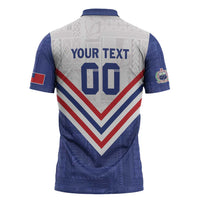 Custom Toa Samoa Rugby Zipper Polo Shirt 1992-1993 Special Edition LT01 - Polynesian Pride