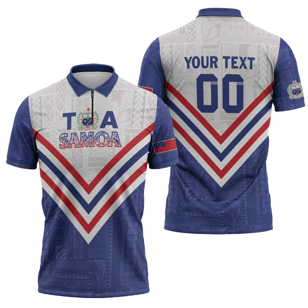 Custom Toa Samoa Rugby Zipper Polo Shirt 1992-1993 Special Edition LT01 - Polynesian Pride