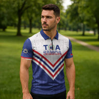 Custom Toa Samoa Rugby Zipper Polo Shirt 1992-1993 Special Edition LT01 - Polynesian Pride
