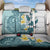 Maori Manta Ray Plumeria Teal Back Car Seat Cover